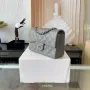 Light Silver Metal Bag Size: 20cm Ident No.: 01116