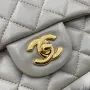 classic flap lambskin light gold buckle classic flap size:17cm