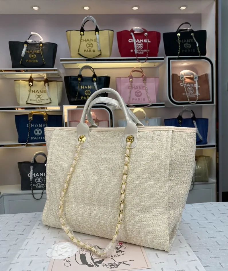 Chanel One Shoulder Handbag Size: 38*30*20 Style: 8820 Apricot Grey