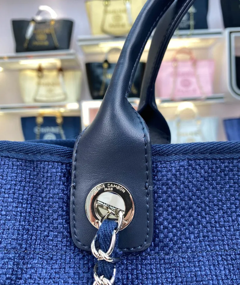 Chanel Shoulder Bag Size: 38*20*30cm Style: 8818 Dark Blue Denim