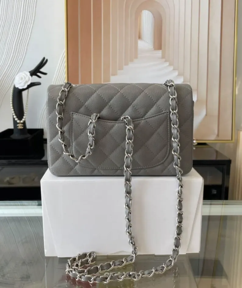 Light Silver Metal Bag Size: 20cm Ident No.: 01116