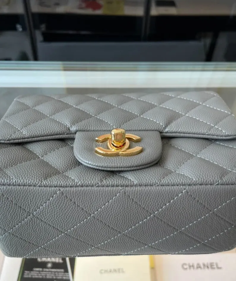 Light Silver Metal Bag Size: 17cm Ident No.: 01115