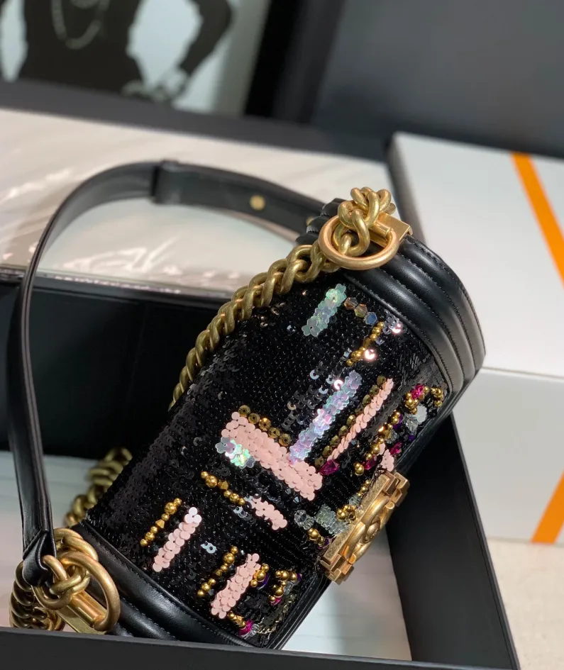 Chanel slip gold buckle