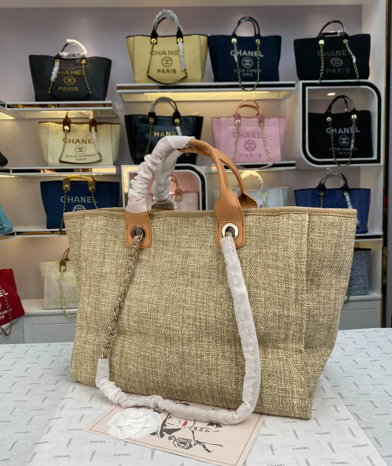 Chanel Shoulder Bag Size: 38*20*30cm Style: 8818 Apricot