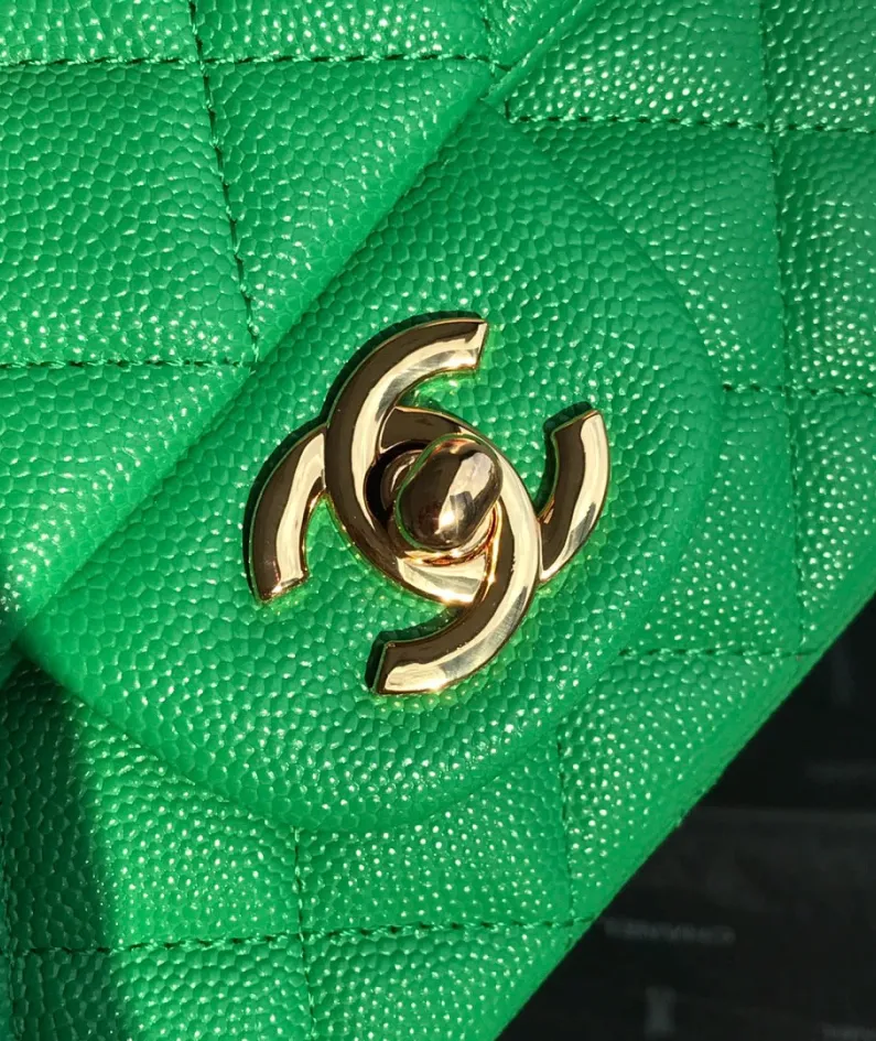 Grass green gold buckle size: 17x11x7.5cm Model: 1115#