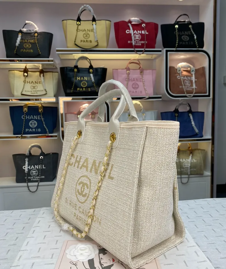 Chanel One Shoulder Handbag Size: 38*30*20 Style: 8820 Apricot Grey