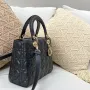 Dior Lady Dior in five-compartment lambskin detail