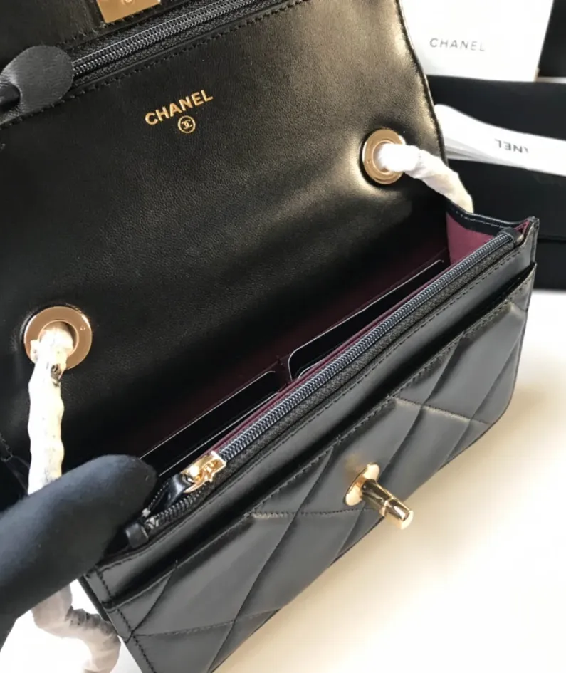 CHANEL Style: A80986 Size: 19.5*13.5*3.5cm Light Gold.