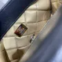 Gold leather rhombus bag Size: 11x19x8cm