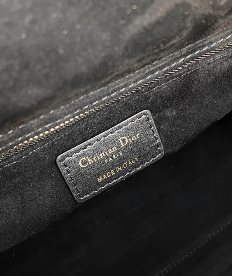 Dior Lady Dior in five-compartment lambskin detail