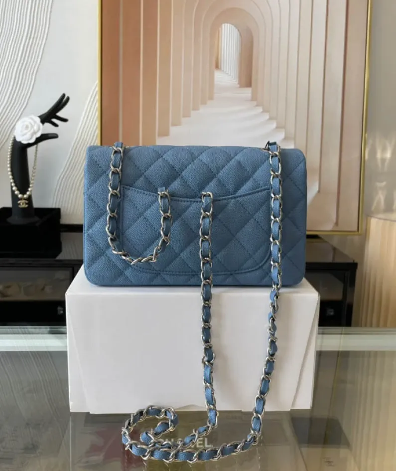 Light Silver Metal Bag Size: 20cm Ident No.: 01116