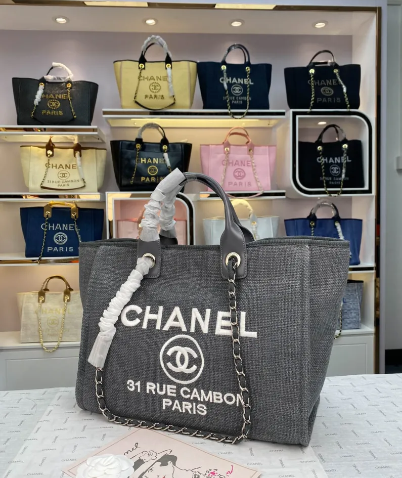 Chanel Shoulder Bag Size: 38*20*30cm Style: 8818 Grey