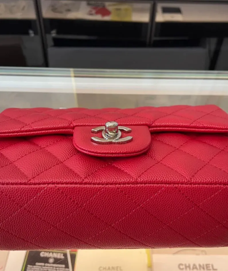 Light Silver Metal Bag Size: 20cm Ident No.: 01116