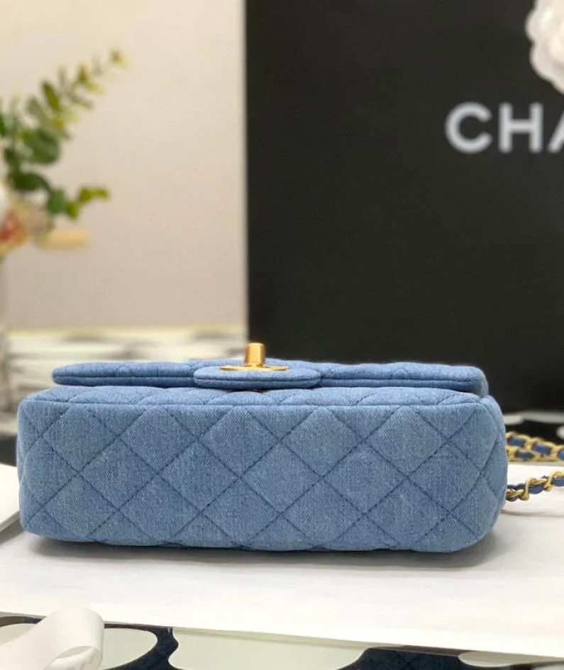 Denim Denim Golden Ball Bag Size: 18cm*20cm