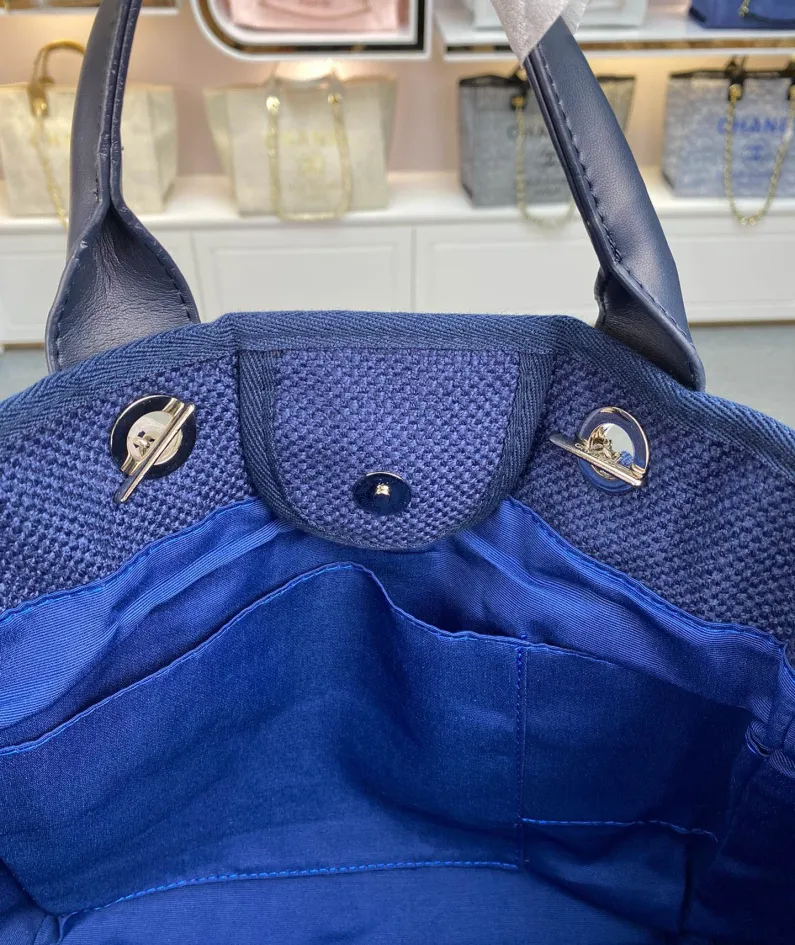 Chanel Shoulder Bag Size: 38*20*30cm Style: 8818 Dark Blue Denim