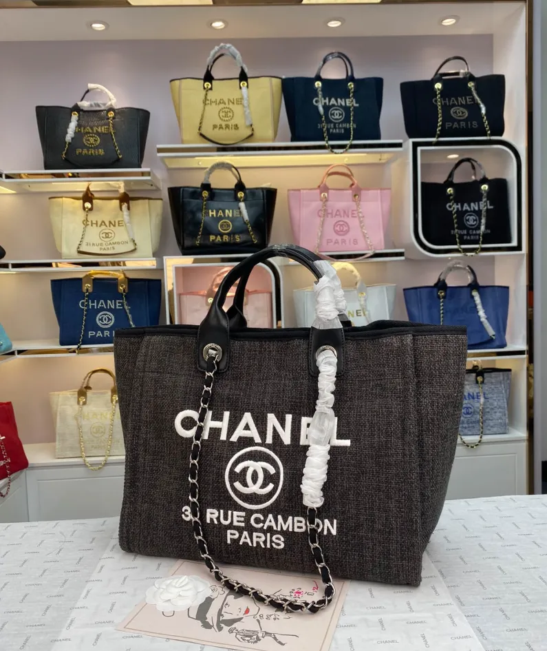 Chanel Shoulder Bag Size: 38*20*30cm Style: 8818 Dark Grey