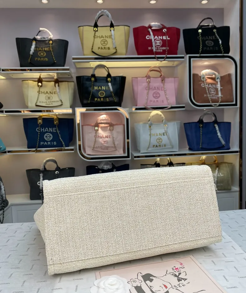 Chanel One Shoulder Handbag Size: 38*30*20 Style: 8820 Apricot Grey