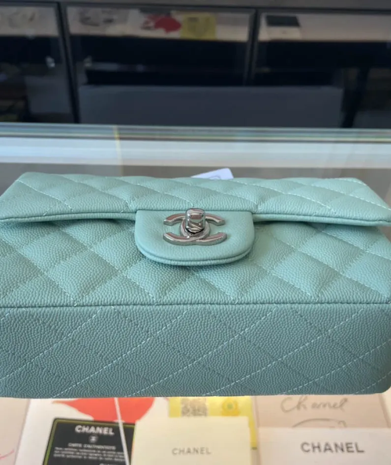 Light Silver Metal Bag Size: 20cm Ident No.: 01116
