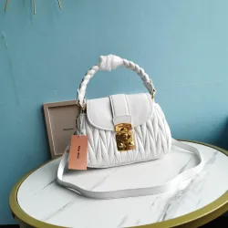 miu miu bronze metal white Model: 5BH188 size: L16.5, H24, W6.5 