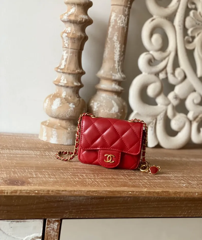 Chanel Stewardess Bag Size: 11cm Style: 81227 Red 02844