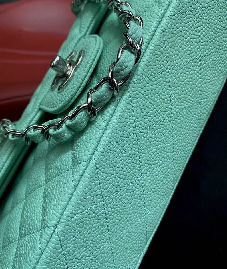 Leather Ball Pattern Mint Green Model: -A01112 Size: -25.5*15.5*6.5