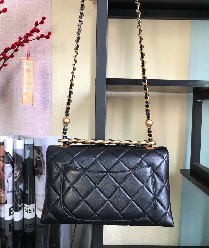 Double Golden Ball Handbag Model: AS1918 Size: 26x16.5x