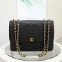 Chanel One Shoulder Crossbody Gold Buckle Size:33*23*9