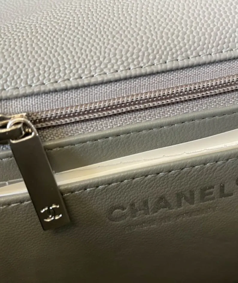 Light Silver Metal Bag Size: 20cm Ident No.: 01116