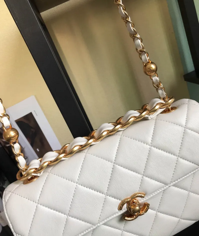 Double Golden Ball Handbag Model: AS1918 Size: 26x16.5x