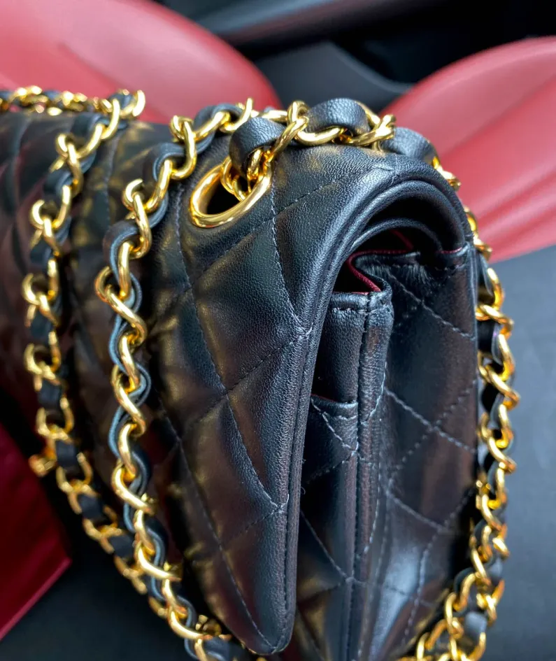 Cowhide Ball Pattern Black Model: -A01112 Size: -25.5*15.5*6.5