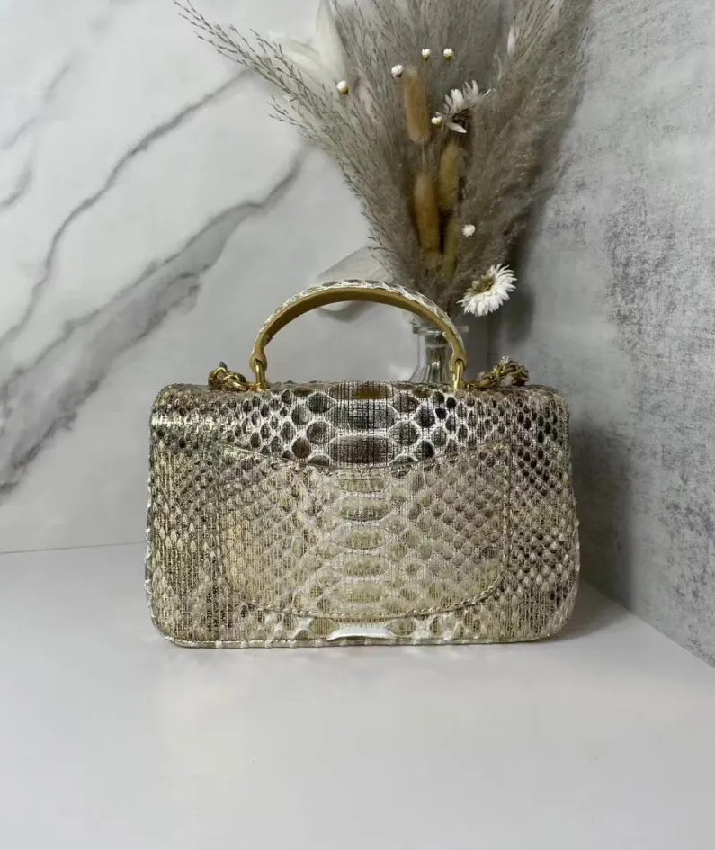Cover Bag Handle Full Copper Vintage Gold Size: X6X13cm Ident No.: 2431