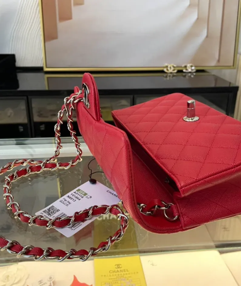 Light Silver Metal Bag Size: 20cm Ident No.: 01116
