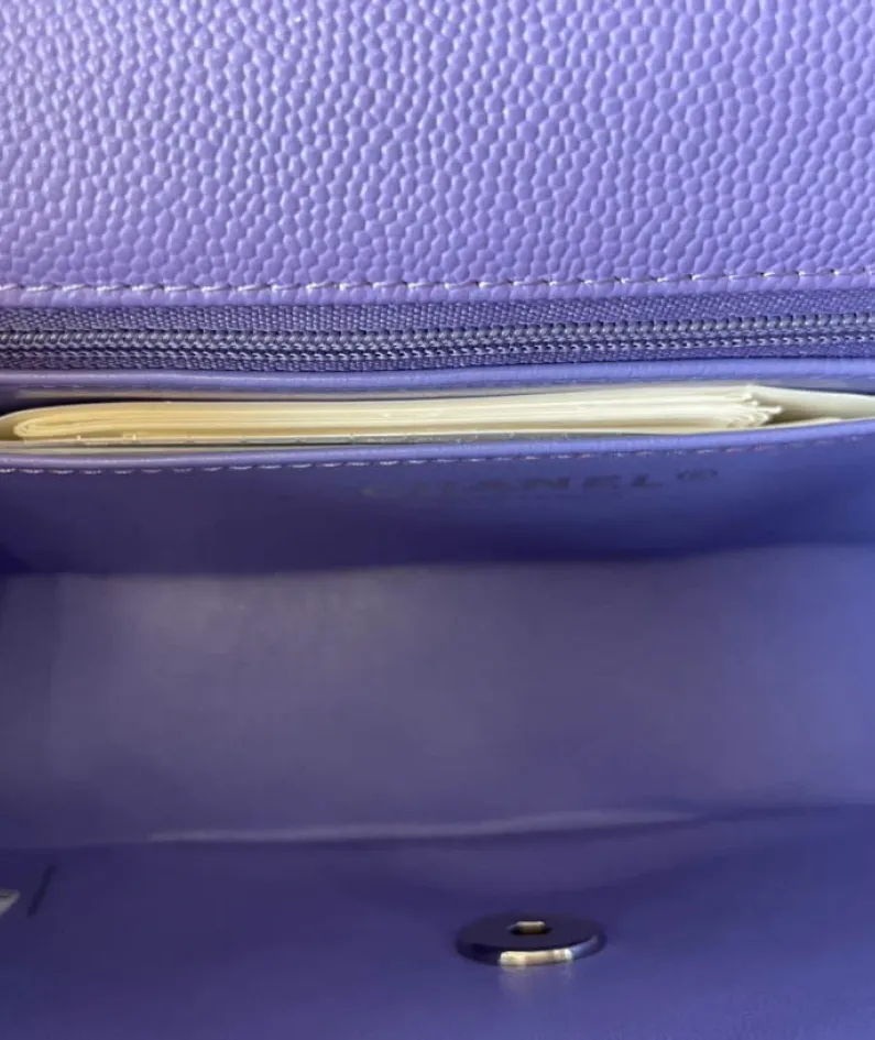 Light Silver Metal Bag Size: 20cm Ident No.: 01116