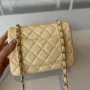 classic flap lambskin light gold buckle classic flap size:17cm