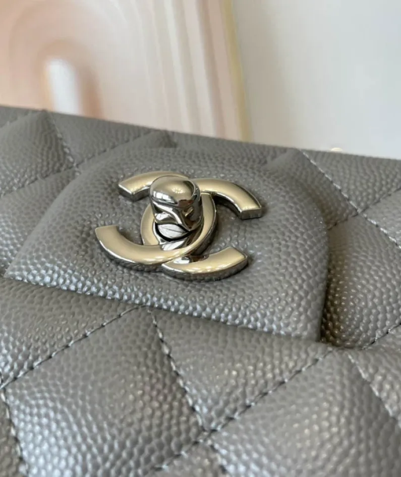 Light Silver Metal Bag Size: 20cm Ident No.: 01116