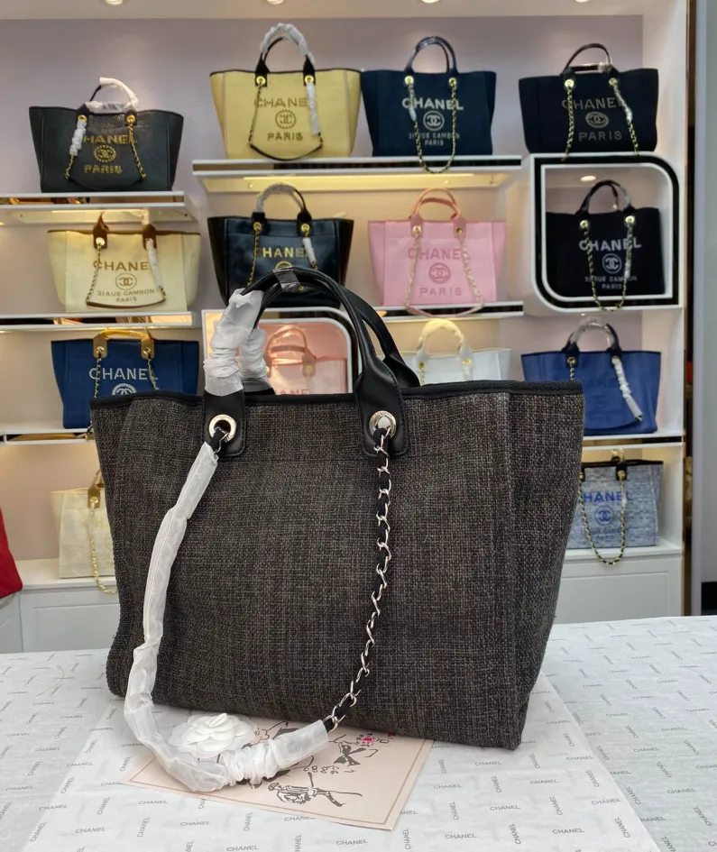 Chanel Shoulder Bag Size: 38*20*30cm Style: 8818 Dark Grey