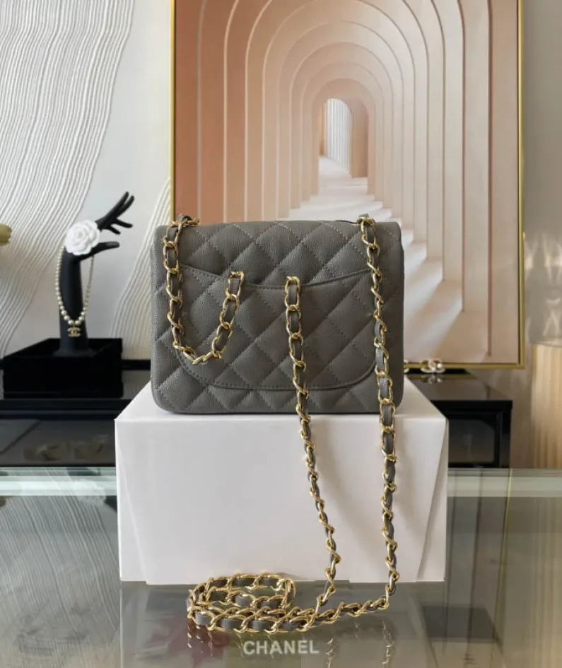 Light Silver Metal Bag Size: 17cm Ident No.: 01115