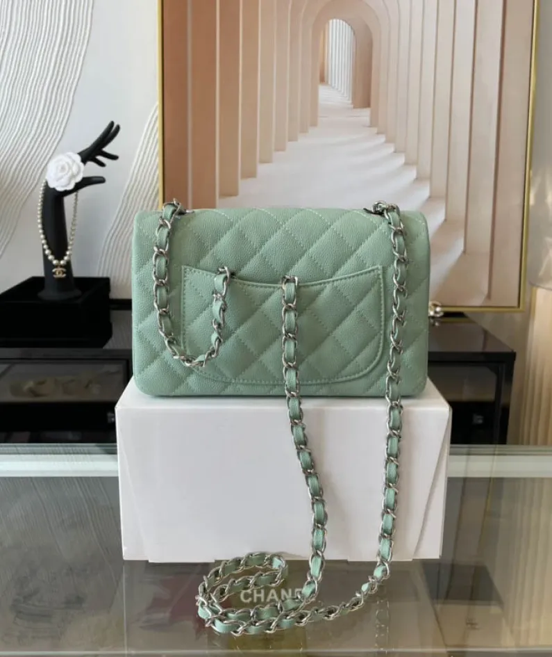 Light Silver Metal Bag Size: 20cm Ident No.: 01116