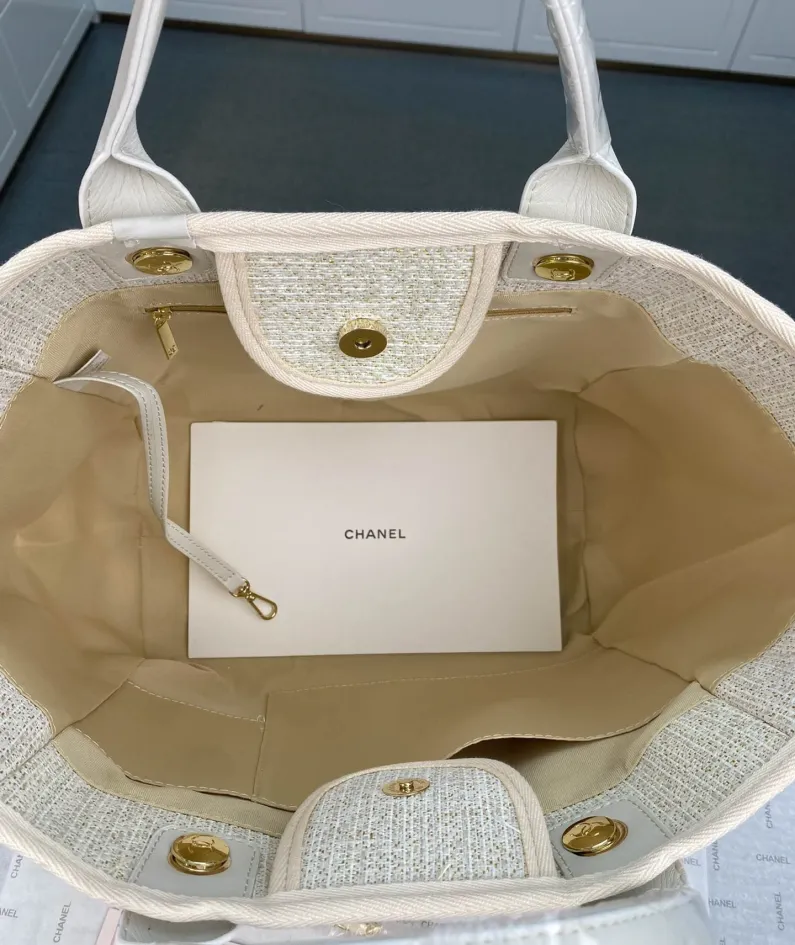 Chanel One Shoulder Handbag Size: 38*30*20 Style: 8820 Apricot Grey