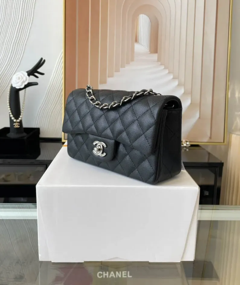 Light Silver Metal Bag Size: 20cm Ident No.: 01116