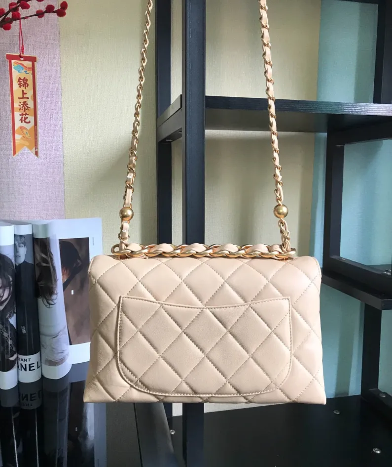 Double Golden Ball Handbag Model: AS1918 Size: 26x16.5x