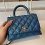 Chanel Pearl Blue Model: AS2215 Size: 19cm