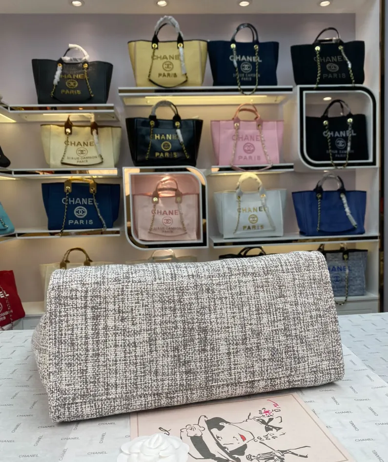 Chanel Shoulder Bag Size: 38*20*30cm Style: 8818 Light Grey
