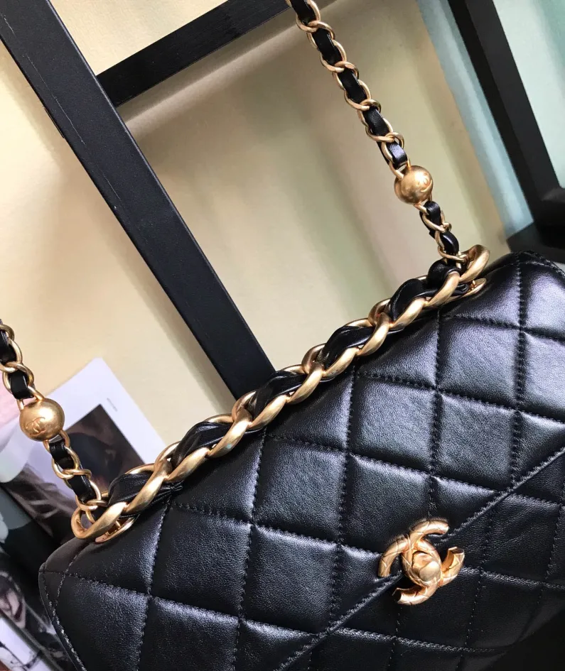 Double Golden Ball Handbag Model: AS1918 Size: 26x16.5x