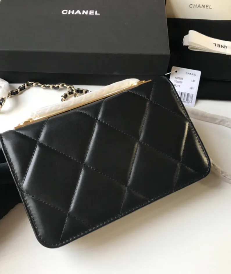 CHANEL Style: A80986 Size: 19.5*13.5*3.5cm Light Gold.