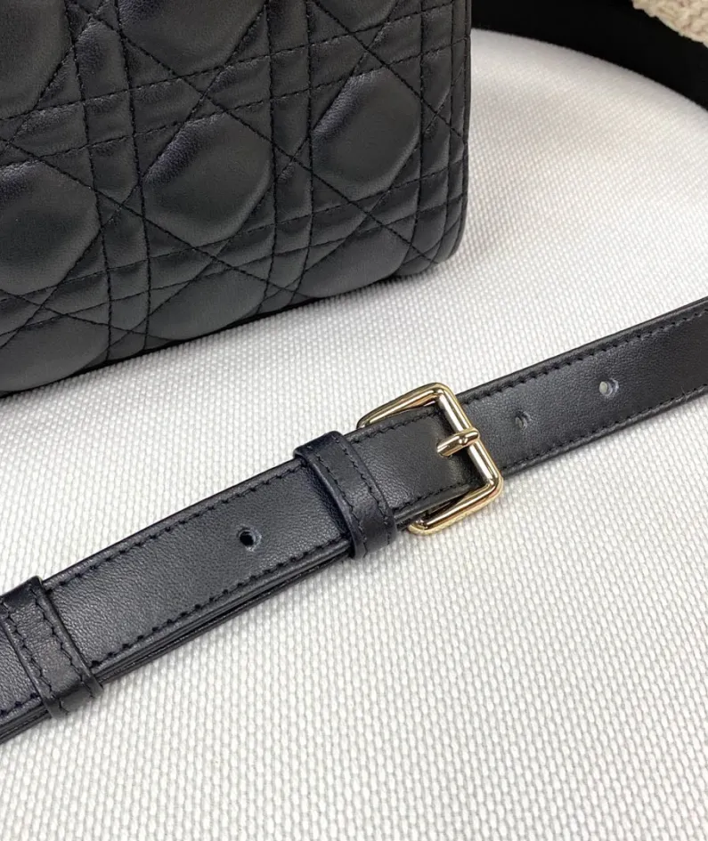 Dior Lady Dior in five-compartment lambskin detail
