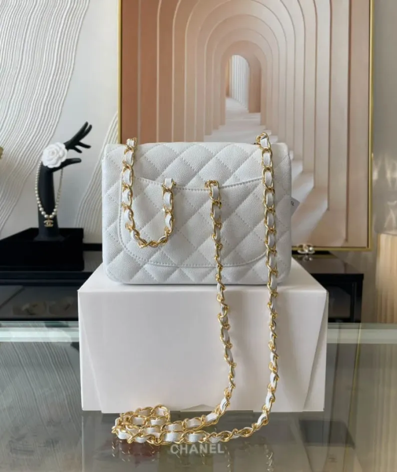 Light Silver Metal Bag Size: 17cm Ident No.: 01115