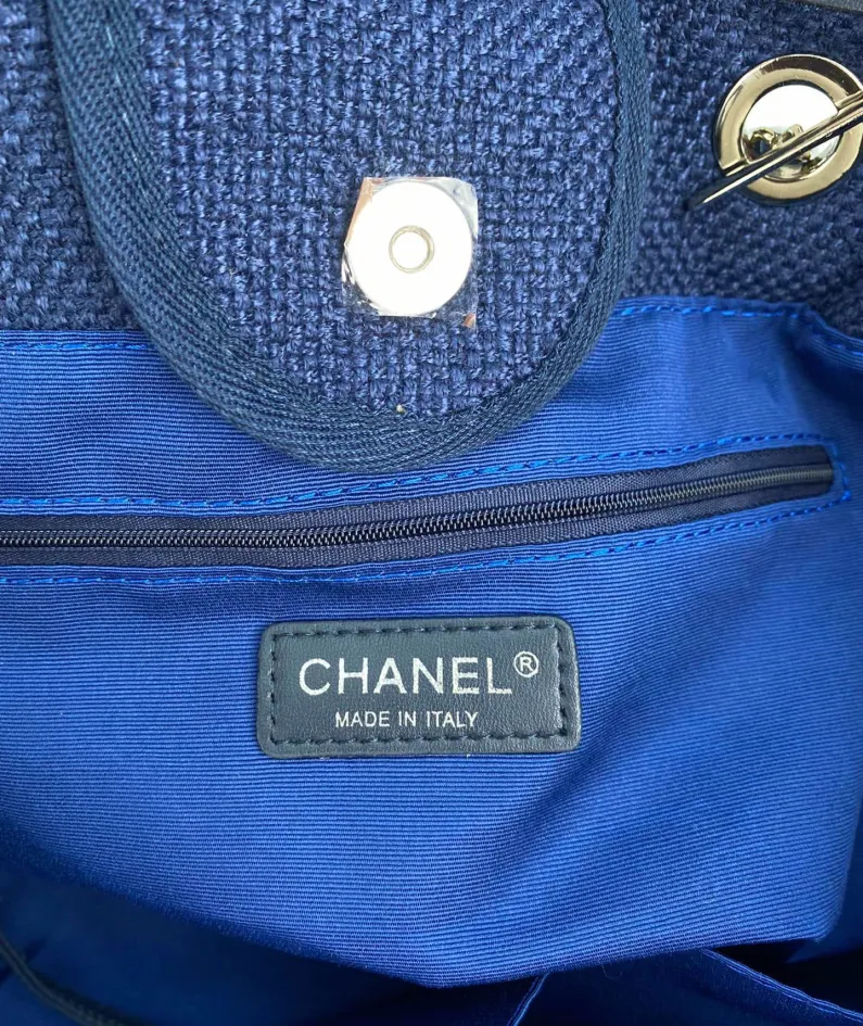 Chanel Shoulder Bag Size: 38*20*30cm Style: 8818 Dark Blue Denim
