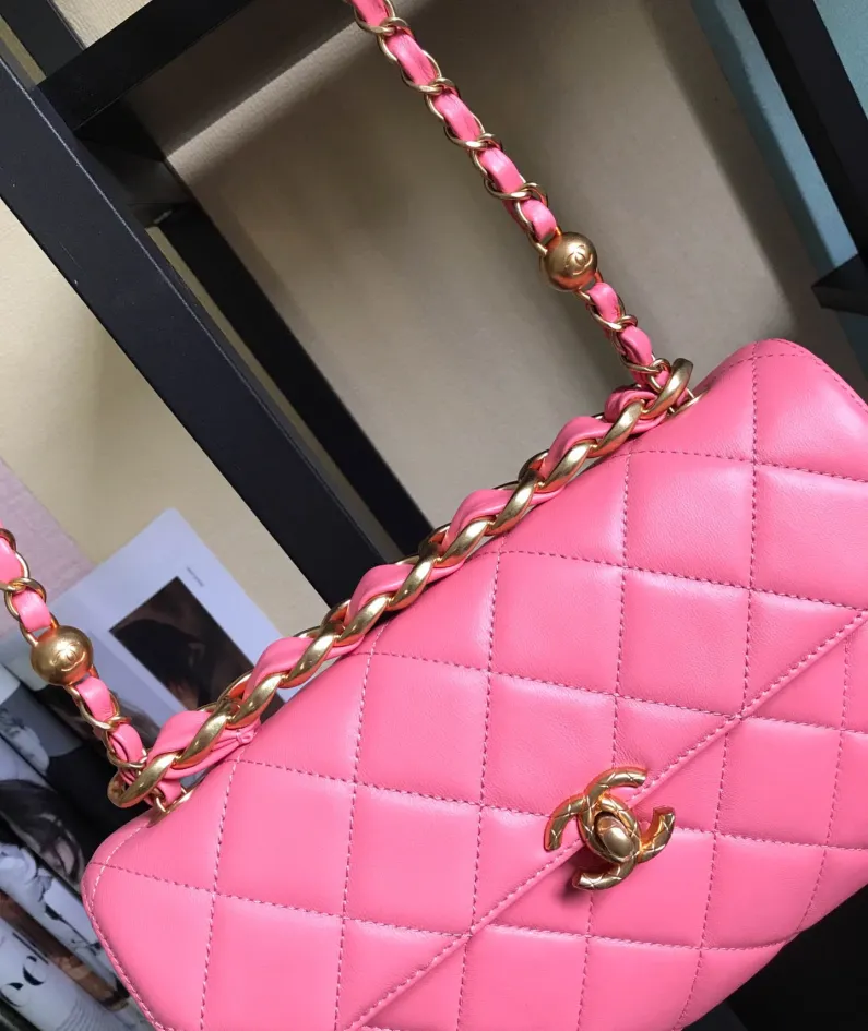 Double Golden Ball Handbag Model: AS1918 Size: 26x16.5x