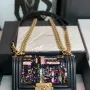 Chanel slip gold buckle